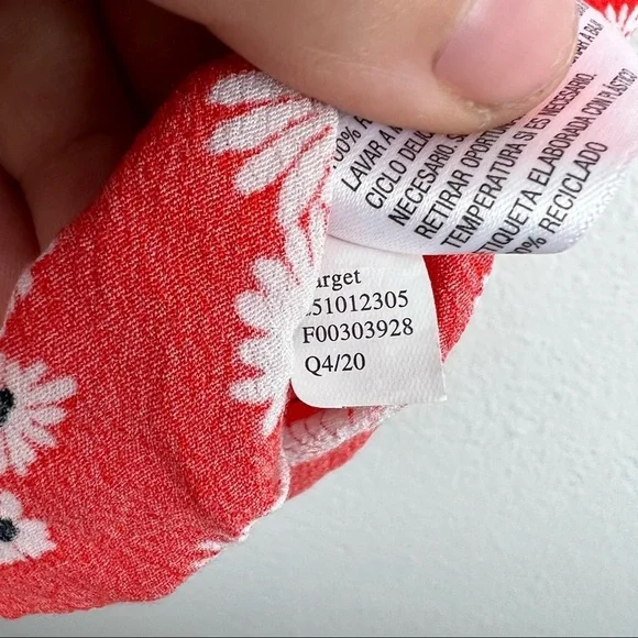 RIXO x Target Red Ditzy Daisy Floral Puff Sleeve Mini Dress, Size 2 - Picture 12 of 12